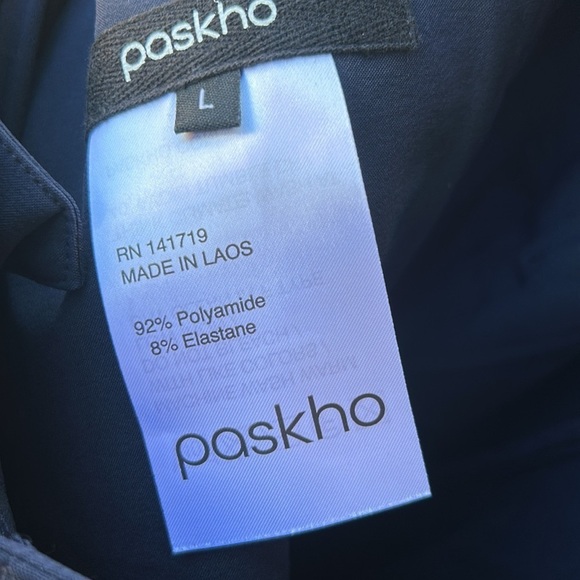 NWT Paskho Spotlight Minimalist Travel Pants Lightweight Drawstring Waist L Navy - Picture 7 of 9